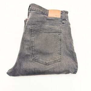 Madewell The Perfect Vintage Straight Jean Charcoal Black Zip Fly Size 31 Petite